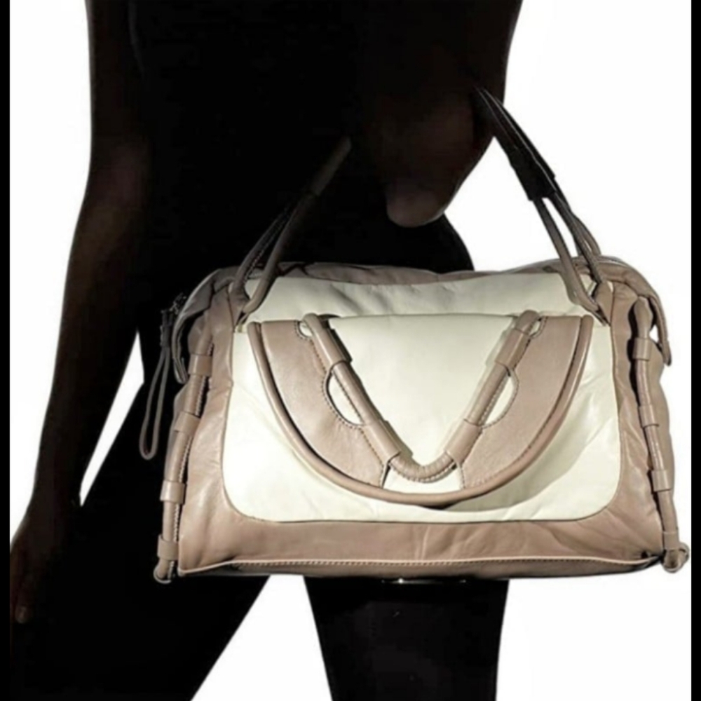 $300 Cynthia Rowley Genuine Leather Satchel Handbag w/Dust Bag